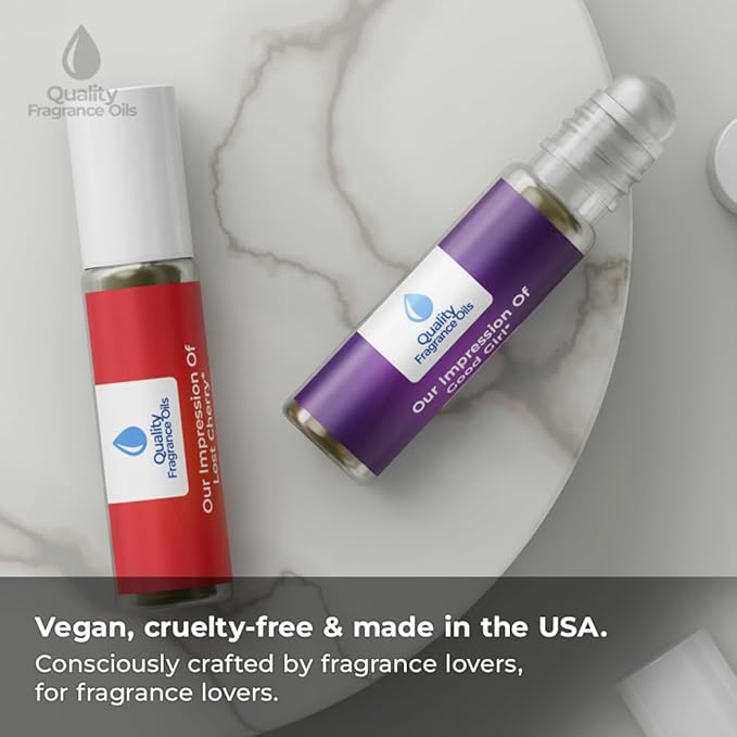 Quality Fragrance Oils' Pink Vanilla Dreams | Long-Lasting Perfume Oil, Alcohol-Free, Strong Scent, 10ml Roll-On | Affordable Alternative to Designer Fragrances