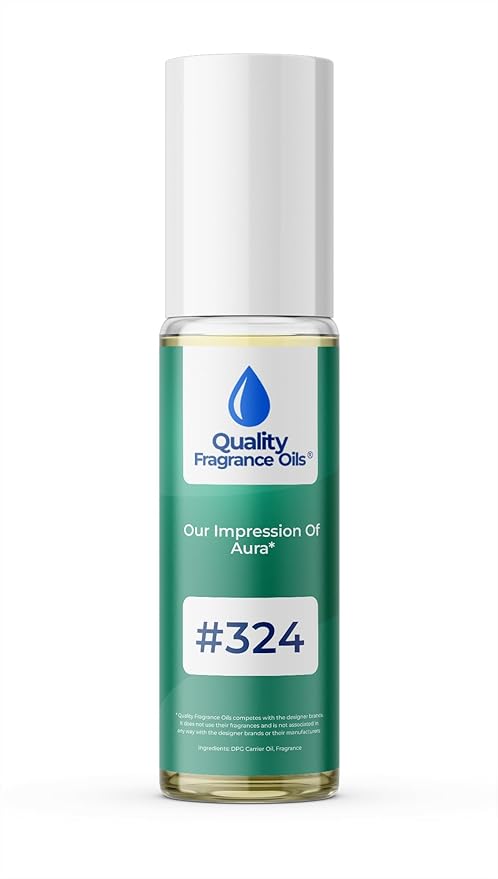 Quality Fragrance Oils' Aura for Women Impression #324 | Long-Lasting Perfume Oil, Alcohol-Free, Strong Scent, 10ml Roll-On | Affordable Alternative to Designer Fragrances