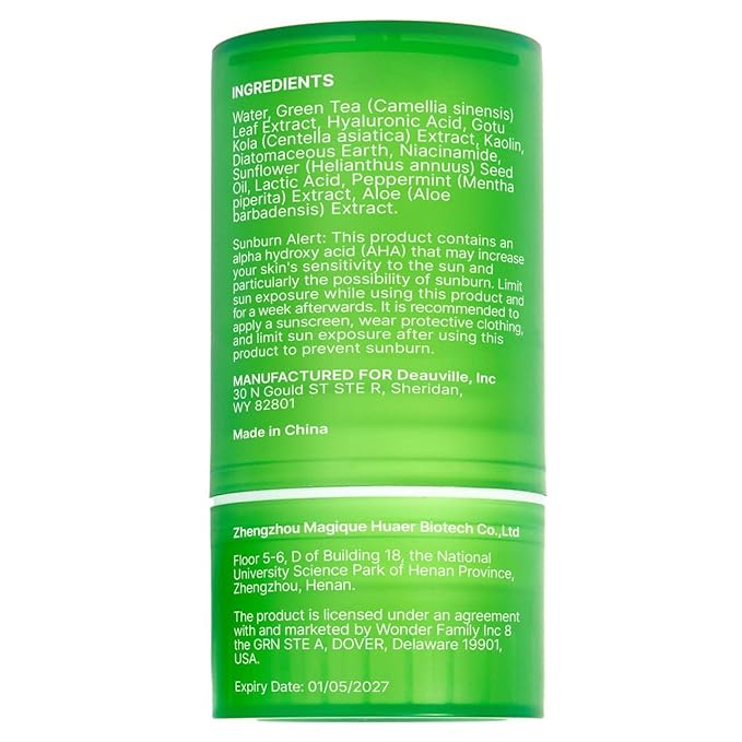 Green Tea Mask Stick - Pore Cleaner Green Stick - Prevents Blackheads - Moisturizing Clay Deep Cleanse - Facial Masks Women Skin Care - 2 Pack