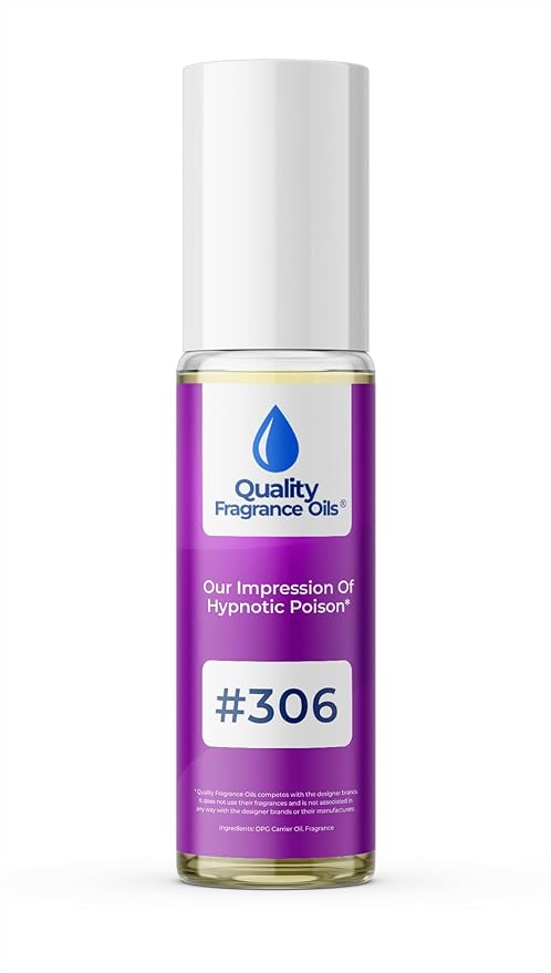 Quality Fragrance Oils' Hypnotic Pois. for Women Impression #306 | Long-Lasting Perfume Oil, Alcohol-Free, Strong Scent, 10ml Roll-On | Affordable Alternative to Designer Fragrances