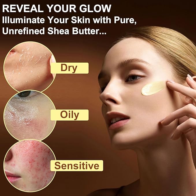 Shea Butter Raw Organic, 100% Pure & Natural Unrefined Shea Butter Hand Cream, Packed with Vitamins A, D, E & F – Hydrates, Nourishes & Keeps Skin Healthy, 4.2 Oz