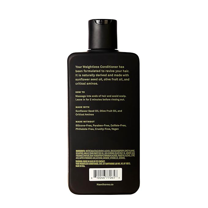 Hawthorne Men's Weightless Conditioner. For Thinning and Thin Hair. Delivers Silky Smooth & Strong Hair with a Weightless Formula. Sulfate-Free, Paraben Free. 8 fl. oz. 2-Pack.