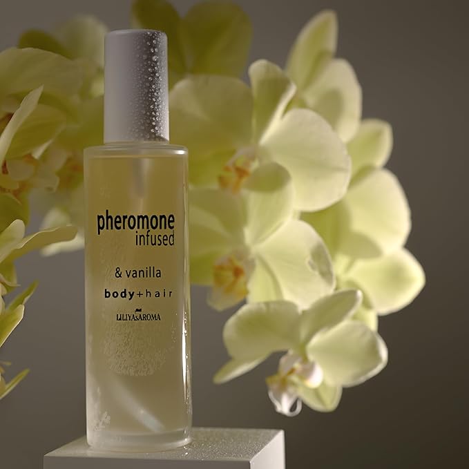 Liliya's Aroma Pheromone Infused - Vanilla body Spray | Pheromone Fragrance For Her | Special & Unique | Hydrating Skincare Ingredients with Glycerin Vegan & Cruelty-Free - 3.4 fl oz