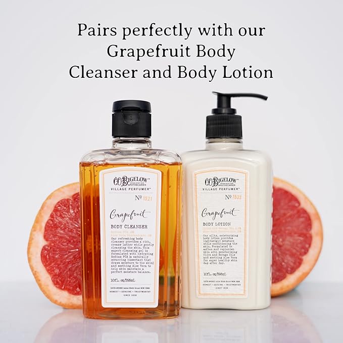 C.O. Bigelow Grapefruit Hand Wash, Village Perfumer Liquid Hand Soap with Aloe Vera & B5, 10 Fl Oz