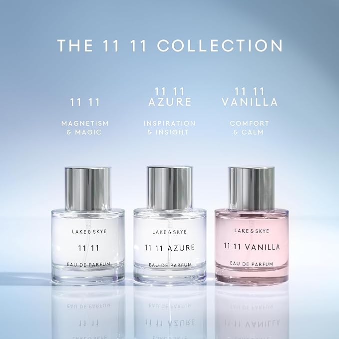 Lake & Skye 11 11 Eau de Parfum Travel Spray, Long Lasting Fragrance, 0.5 fl oz (15 ml) - Sheer & Uplifting Scent
