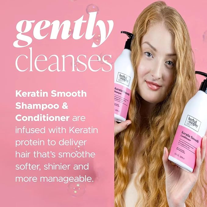 Keratin Strength Shampoo & Conditioner Set, Gluten-free, Sulfate-free, Paraben-free