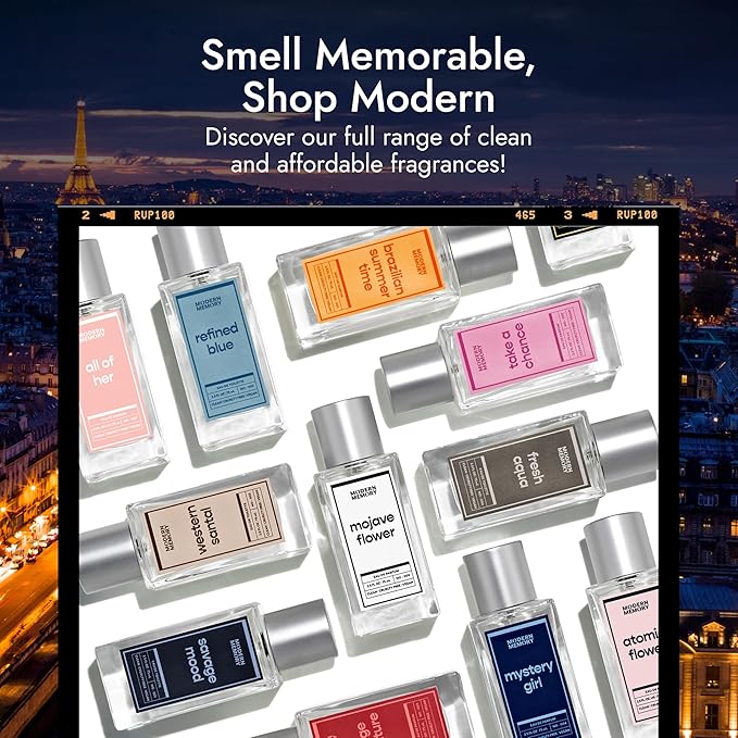 Modern Memory Refined Blue Eau de Toilette for Men, 2.5 fl oz - Notes of Bright Cirtrus, Ginger, & Rich Sandalwood