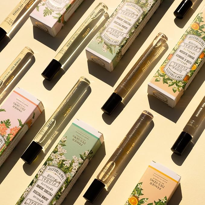 Panier des Sens - Jasmine Roll-on Eau de Toilette 0.3 Floz – Floral & Intense Fragrance - Mini Perfume for Women - Parfum Crafted in Grasse, France - Daily Use - Light Travel Perfume