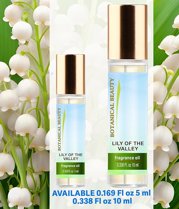 Botanical Beauty LILY OF THE VALLEY FRAGRANCE OIL ROLL-ON 0.169 FL OZ (5 ML) Rollerball Perfume, Alcohol-Free, Long Lasting