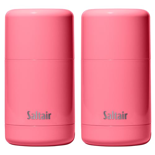 Saltair Skincare Deodorant – Aluminum-Free Deodorant for Women and Men with Long Lasting Odor Protection, Zinc and BHA. Refillable Stick, Suitable for Sensitive Skin – 2 Pack Pink Beach Scent