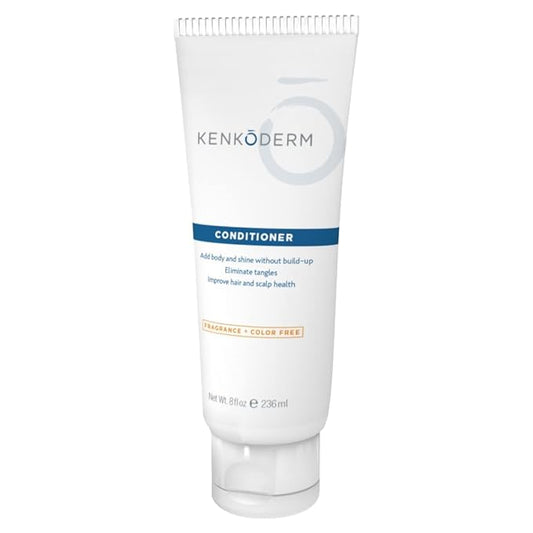 Kenkoderm Psoriasis Conditioner for Sensitive Hair & Skin with 3 Percent Salicylic Acid, Anti-Dandruff Deep Moisturizer for Itchy or Dry Scalp Relief, Color & Fragrance Free, 8-Ounce Tube