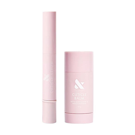Olive & June Cuticle Hydration Set | Mini Cuticle Serum + Nourishing Balm | Hyaluronic Acid + Meadowfoam | Vegan & Cruelty-Free Nail Care Duo | Fragrance-Free, Dermatologist-Tested
