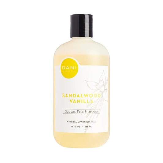 Naturals Shampoo with Sandalwood Vanilla Scent promotes hair thickening, strengthens follicles, and supports hair re-growth. Sulfate-free, nourishing, and soothing