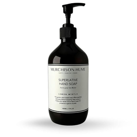 Murchison-Hume Luxury Vegan Hand Soap with Pump Dispenser, Moisturizing Hand Wash, SLS, Paraben & Cruelty-Free, 17oz (Lemon Myrtle)