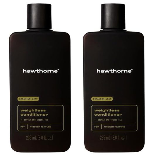 Hawthorne Men's Weightless Conditioner. For Thinning and Thin Hair. Delivers Silky Smooth & Strong Hair with a Weightless Formula. Sulfate-Free, Paraben Free. 8 fl. oz. 2-Pack.