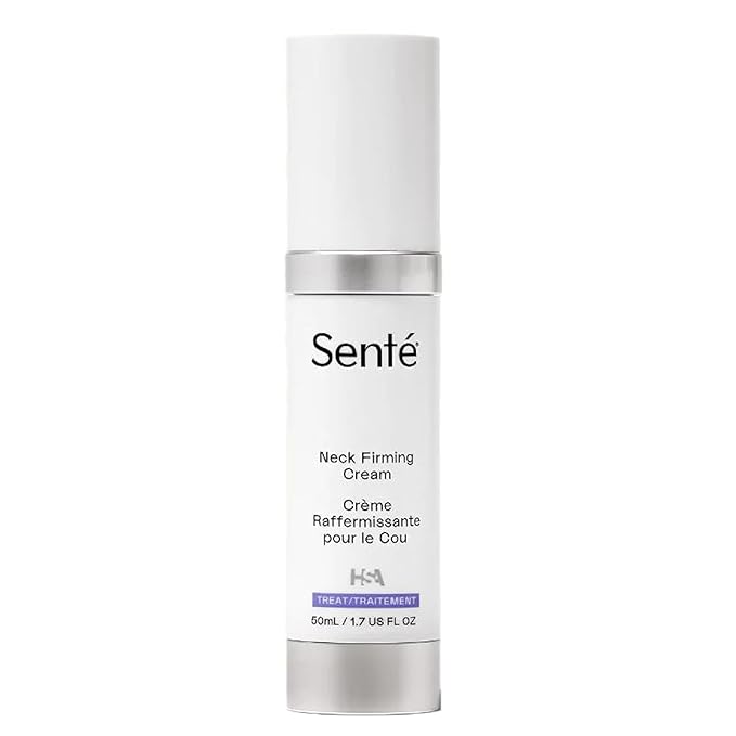 Senté Firming Neck Cream for Crepey Skin & Vertical Lines | Lifts, Firms & Smooths Neck & Décolleté | HSA, Caffeine, Vitamin C | 1.7 Fl Oz