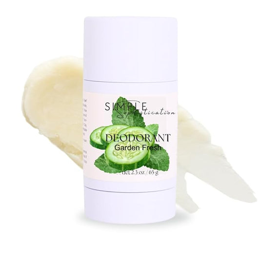 Natural deordorant for Men & Women - Aluminium free with Grassfed Beef Tallow, Magnesium Hydroxide & Aloe Vera | No baking soda | For sensitive skin- 2.3 oz / 65 g (Garden Fresh)