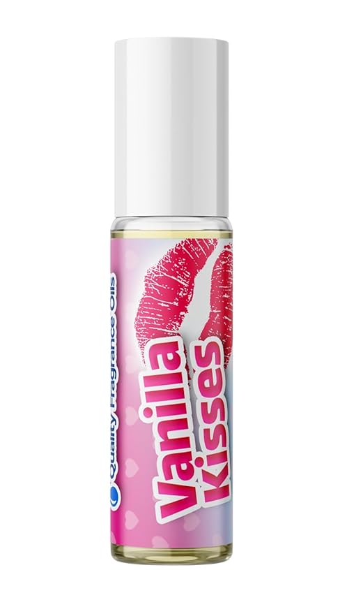 Quality Fragrance Oils' Vanilla Kisses | Long-Lasting Perfume Oil, Alcohol-Free, Strong Scent, 10ml Roll-On | Affordable Alternative to Designer Fragrances