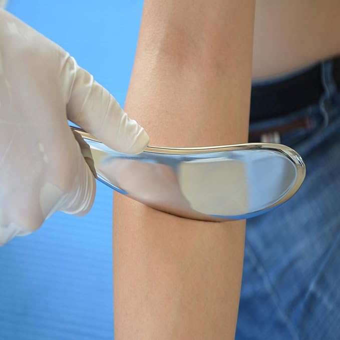 Gua sha Tool gua sha Stainless Steel iastm Tool Gussha Massage Tool Muscle Scraping Tool for Soft Tissue Therapy and Reduce Arms,Back, Legs, Neck Muscle Pain(I)…