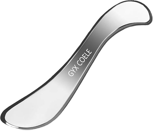 Stainless Steel Muscle Scraper Gua sha Scraping Massage Tool, IASTM Tools, Great Soft Tissue Mobilization Tool(S Shape)