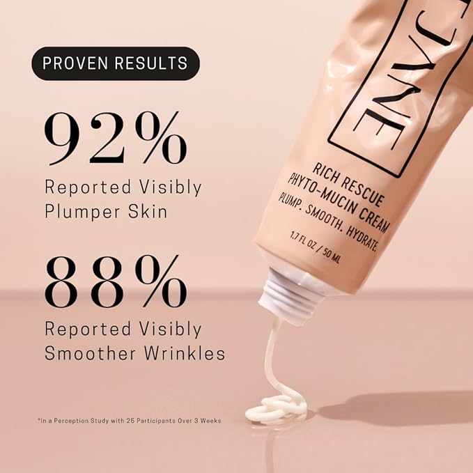 SAINT JANE - Rich Rescue Phyto Mucin Cream | Plumping, Smoothing, Firming, Hydrating | Niacinamide, Lotus Flower, Yam Root, Hyaluronic Acid | Luxe, Clean Skincare (1.7 fl oz | 50 mL)