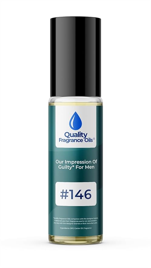 Quality Fragrance Oils' Guilty for Men Impression #146 | Long-Lasting Perfume Oil, Alcohol-Free, Strong Scent, 10ml Roll-On | Affordable Alternative to Designer Fragrances