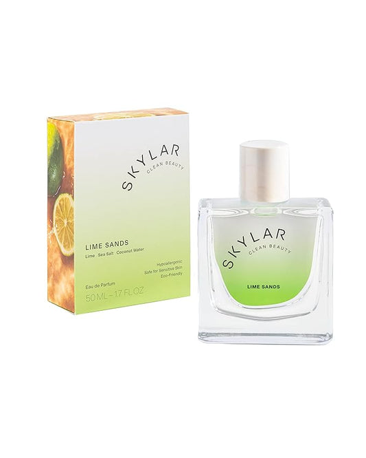 Skylar Lime Sands Eau de Parfum - Hypoallergenic & Clean Perfume for Women & Men, Vegan & Safe for Sensitive Skin - Woody Citrus Perfume with Notes of Lime, Sea Salt & Coconut Water - 50mL /1.7 Fl oz