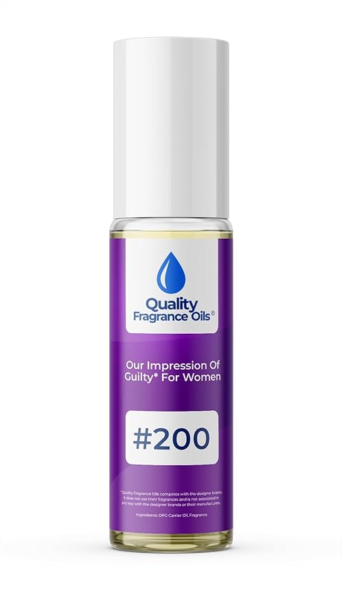 Quality Fragrance Oils' Guility for Women Impression #200 | Long-Lasting Perfume Oil, Alcohol-Free, Strong Scent, 10ml Roll-On | Affordable Alternative to Designer Fragrances