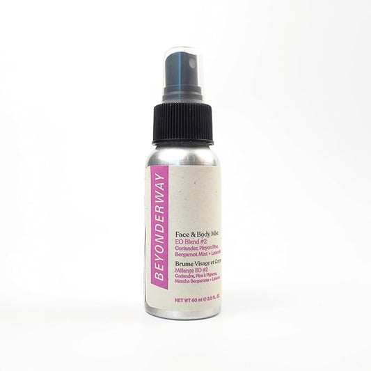 Face & Body Mist EO Blend #2 – Hydrating Aromatherapy Spray with Coriander, Mega Pine, Bergamot Mint & Lavender – Refreshing Botanical Mist for Skin, Travel, and Daily Wellness