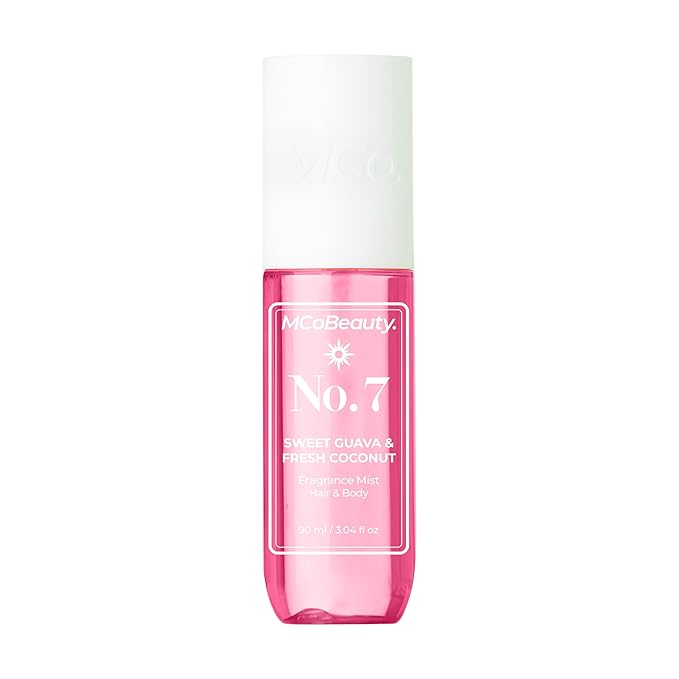 MCoBeauty Fragrance Mist No. 7 Sweet Guava & Fresh Coconut, Lightly Fruit Scent with Tropical Notes for Day or Night, Vegan, Cruelty Free