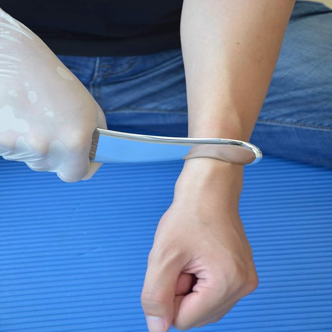 Gua sha Tool gua sha Stainless Steel iastm Tool Gussha Massage Tool Muscle Scraping Tool for Soft Tissue Therapy and Reduce Arms,Back, Legs, Neck Muscle Pain(I)…