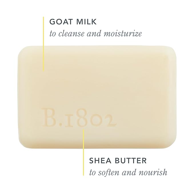 Beekman 1802 Lilac Dream Goat Milk Soap - 3.5 oz Each - Scented - Nourish, Moisturize & Hydrate - 100% Vegetable Soap with Lactic Acid - Triple Milled - for Sensitive Skin - Cruelty Free