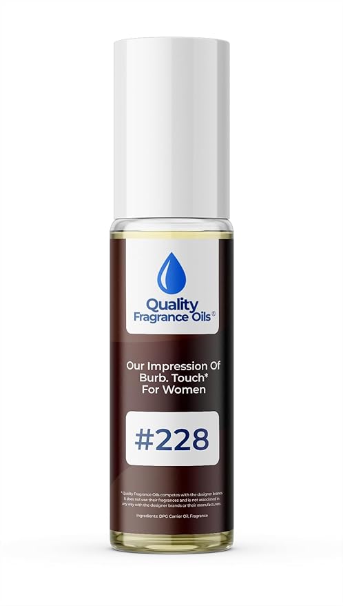 Quality Fragrance Oils' Burb. Touch for Women Impression #228 | Long-Lasting Perfume Oil, Alcohol-Free, Strong Scent, 10ml Roll-On | Affordable Alternative to Designer Fragrances
