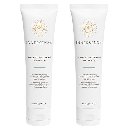 INNERSENSE Organic Beauty - Natural Hydrating Cream Hairbath Shampoo | Hydrating, Nourishing, For Dry Scalp | Non-Toxic, Cruelty-Free, Clean Haircare (2 Pack - 2 fl oz | 59.1 mL each)