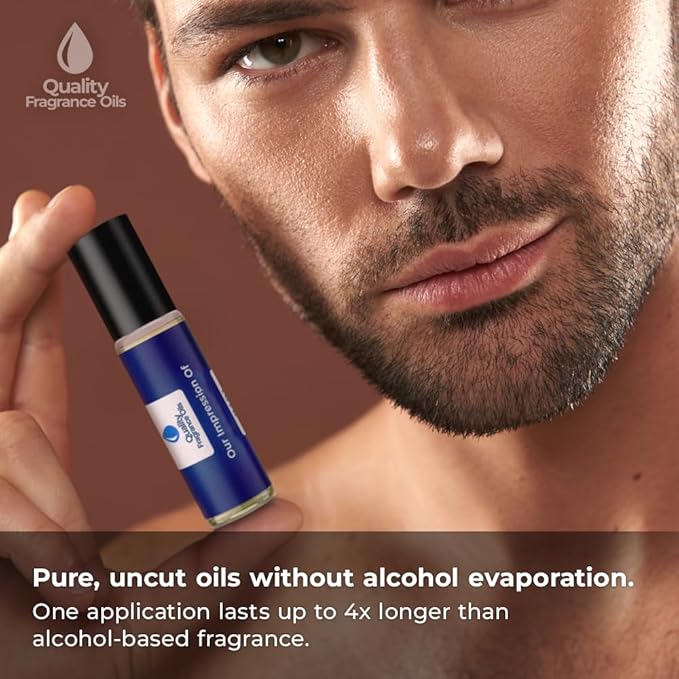 Quality Fragrance Oils' L'Homme for Men Impression #130 | Long-Lasting Perfume Oil, Alcohol-Free, Strong Scent, 10ml Roll-On | Affordable Alternative to Designer Fragrances