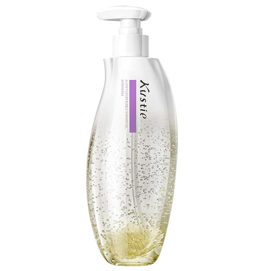 Kustie Floral Bubble Body Wash with Real Hydrangea – Perfumed Shower Gel with 8 Flower Extracts, Panthenol & VivaScentz – Hydrating, Gentle for Sensitive Skin, 16.9 Fl Oz