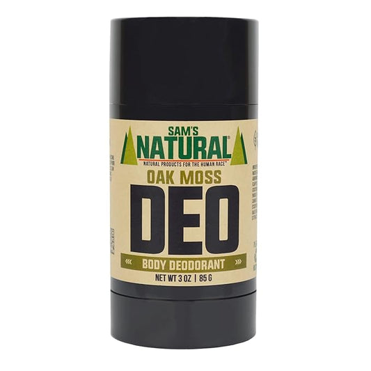 Sam’s Natural Deodorant - Oak Moss - Aluminum Free DEO - No phthalates, parabens, sulfates, or dyes - Made in New Hampshire - For Men, Women, Unisex - Vegan, Cruelty Free - 3 oz