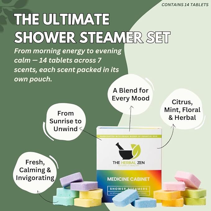 Shower Steamers Aromatherapy Variety Pack - Shower Bombs Made in The USA - Aromatherapy Bath Gifts for Women - Back to School Gift - Shower Tablets Mothers Day Gift