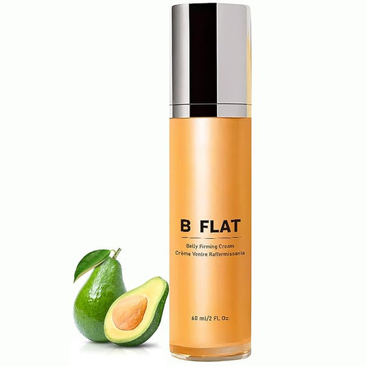 B Flat Belly Firming Cream - Stretch Mark, Tightening Belly Cream - Body Cream Skin Tightening for Stomach Thighs & Butt, Firming and Moisturizing Body