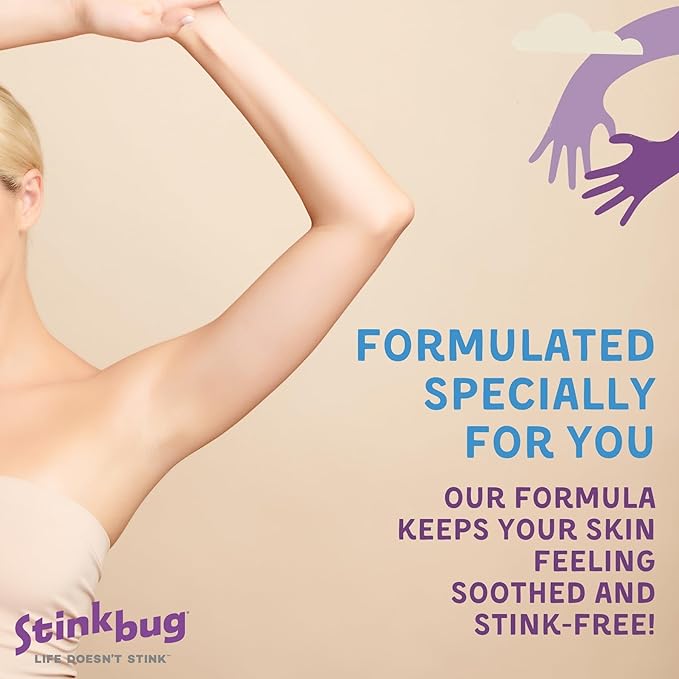 Stinkbug Naturals Organic Aluminum Free Deodorant Stick with Lip Balm, Jojoba Oil, Coconut Oil and Cocoa Butter (Includes 1 Natural Unscented Deodorant 2.1oz & 3 Lip balms 0.15oz)