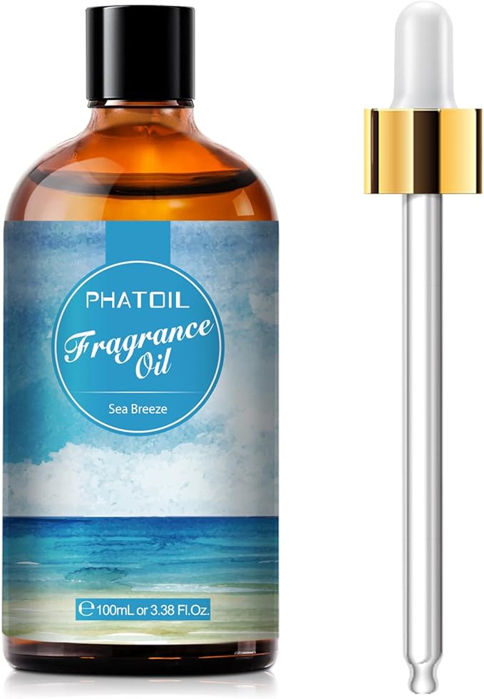 PHATOIL 3.38FL.OZ Sea Breeze Fragrance Oils for Aromatherapy, Essential Oils for Diffusers for Home, Perfect for Diffuser, DIY Candle and Soap Making, DIY Scented Products - 100ml