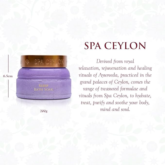 Spa Ceylon Sleep Bath Soak | Sleep Blend with Lavender, Patchouli & Ylang Ylang | Naturals Therapy for Relaxation & Wellness | 200g