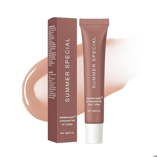 Summer Special Lip Butter Balm - Ultra-Hydrating, Nourishing Lip Care with Natural Ingredients, Shea Butter & Olive Butter, Soothes & Softens Dry Lips (#3 lced Coffee, 0.5 Fl Oz (Pack of 1))