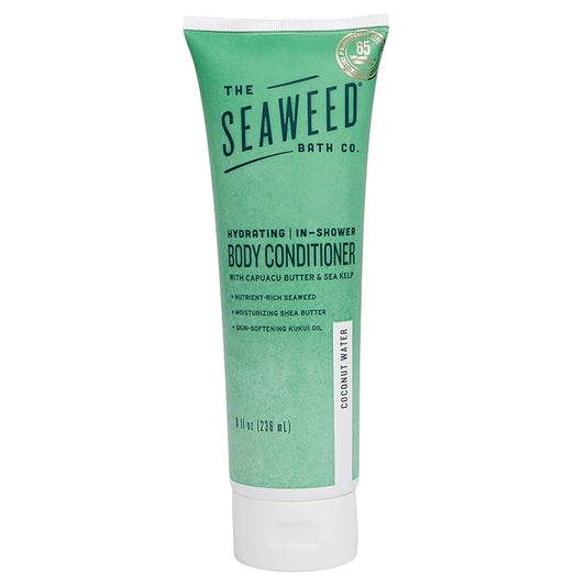 The Seaweed Bath Co. Hydrating In-Shower Body Conditioner, 8 Ounce, Coconut Water Scent, With Natural Bladderwrack Seaweed, Vegan, Paraben Free
