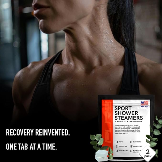 Sport Shower Steamers - Made in USA with Natural Lemon Essential Oil, Aromatherapy, Stress and Sinus Relief, Muscle Recovery for Athletes, Best Unique Birthday Gifts for Self Care Relaxation