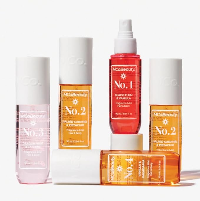 MCoBeauty Fragrance Mist No. 1 Black Plum & Vanilla, Lightly Fruit Scent with Warm Floral Notes for Day or Night, Vegan, Cruelty Free