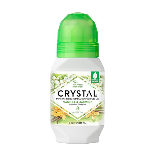 Crystal Mineral Deodorant Roll-On, Vanilla Jasmine, 2.25 fl oz