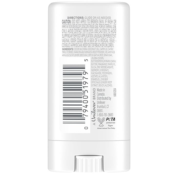 Dove Whole Body Deodorant, Aluminum-Free, Coconut & Vanilla, Travel-Size 6-Pack – Dermatologist-Approved Anti-Chafing Stick for Sensitive Skin, 72H Odor Protection, 0.5 Oz Ea