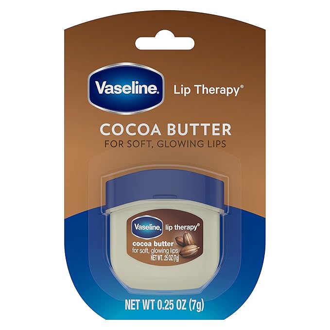 Vaseline Lip Therapy Cocoa Butter 6-Pack – Mini Lip Balms for Soft, Glowing Lips, 0.25 Oz Ea