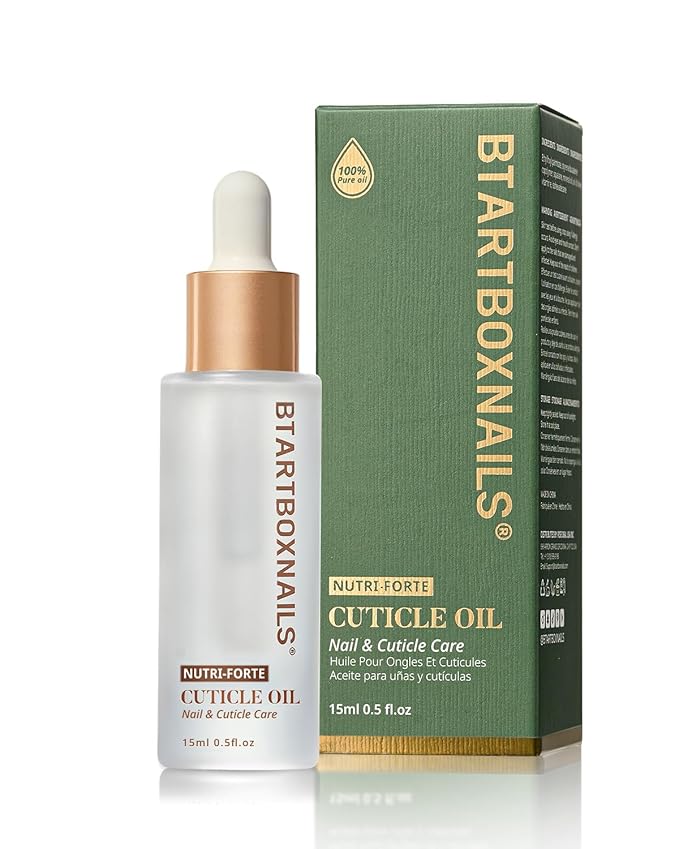BTARTBOXNAILS Nutri-Forte Cuticle Oil - Pure Oil Formula with Olive Oil, Vitamin E, Squalane, Deep Repairing & Nourishing & Strengthening Treatment for Severe Nail Concerns, 15ml